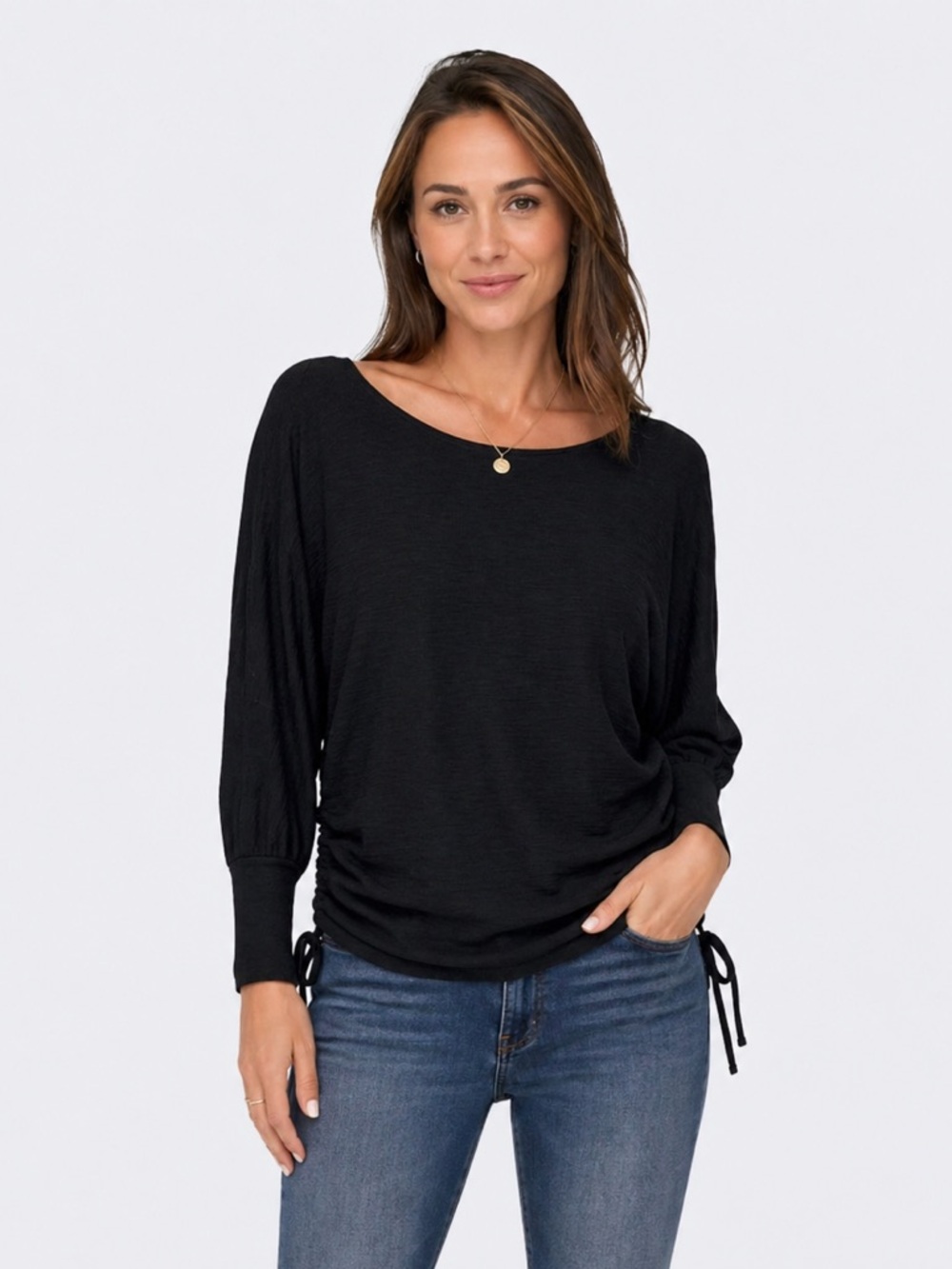 Express Dolman Sleeve Pullover Cinches on the Side Tunic Size M